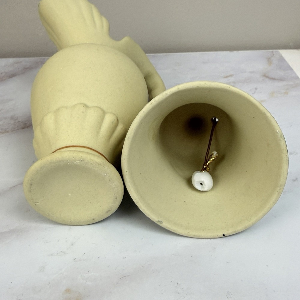 Flambro Porcelain Floral Pitcher Vase Bell Applied Roses Vintage Cottagecore Dec - Picture 10 of 10